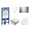 Cenovo zvýhodnený závesný WC set Geberit do ľahkých stien / predstenová montáž + WC Ceramia S-Line Pro 111.300.00.5NR6