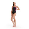 Speedo Hyperboom Splice Muscleback Swimsuit Black/Pink 8 (XS)