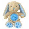 Baby Mix Hadi modrý plyšový zajačik s projektorom a hudbou (plyšová hračka, maznáčik)