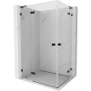 Mexen Lunar, L Duo výklopný sprchový kút 120 x 95 cm, 8mm číre sklo, čierny profil, 834L-120L-095P-70-00