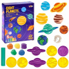 Inlea4Fun Edukačná sada plastelíny s formičkami EIGHT PLANETS solárny systém