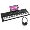 Max KB15 Keyboard set so slúchadlami a držiakom na noty - Perfektné pre začiatočníkov - Nabíjateľná batéria