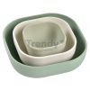 Jedálenská súprava Silicone Nesting Bowl Set Beaba Sage Green Cotton Misty Green zo silikónu 3-dielna zeleno-sivo-biela od 4 mes