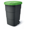 Popolnica Prosperplast Wheeler 90 l antracit so zeleným vekom