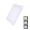 Solight WD143 Mini zapustený panel LED 18W, 1530lm, 3000K/4000K/6000K, IP20, štvorcový, biela