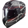 Prilba LS2 FF327 Challenger C Carbon Konic Red M. (Prilba LS2 FF327 Challenger C Carbon Konic Red M.)