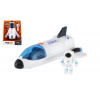Teddies Raketoplán s astronautom plast 20cm na batérie so svetlom, zvukom