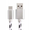 Kábel Black Stork USB - USB typ C 2 m biely