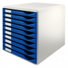 LEITZ STANDARD ZÁSUVKOVÝ BOX, 10 ZÁSUVIEK, MODRÉ