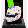 Spark-model Bell helma Casco Helma F1 Guanyu Zhou Team Stake Kick Sauber N 24 China Gp 2024 1:5 White