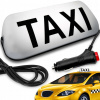 LAMPA TAXI SZPAKÓWKA LED magnet BIELA VEĽKÁ MAJÁK s konektorom