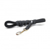 Julius K9 Color & Grey Supergrip Leash With Handle Black - výcvikové vodítko s rukoväťou, čierne, protišmykové - 500cm/14mm