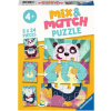 RAVENSBURGER Puzzle Mix&Match: Legrační zvířátka 3x24 dílků