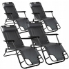 Šedá kovová palubná (Set Garden Deckchair Beach Stolil 2in1 PCS ***)