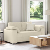 vidaXL 120 cm ľanová loveseat pohovka - Béžová - 261905-278540