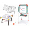 Set kreatívny stôl a polohovateľná tabuľa Kid Creative Table Smoby na kriedu a magnetky s veľkoformátovými obrázkami