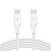 Belkin USB-C na USB-C kabel 100W, 3m, bílý - odolný CAB014bt3MWH