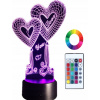 Nočná lampa do detskej izby - Nočná lampa 3D LED VALENTÍNSKA LOVE Gravírovanie mena (3D LED nočná lampa Valentína)