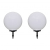 vidaXL Vonkajšie LED lampy k chodníku so špicatým hrotom 2 ks 50 cm - Biela - 182456-116542