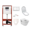 Tece Cenově zvýhodněný závěsný WC set do lehkých stěn / předstěnová montáž+ WC Vitra Integra vč. sedátka SIKOTSV0