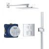 Grohe Grohtherm Cube - Sprchový set Rainshower Allure 230 s termostatom pod omietku, chróm 34741000