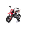 Beneo Elektrická Motorka MOTOCROSS, červená (12V batéria, EVA mäkké kolesá, Koženkové sedadlo, 2 x 25W Motor, Odpruženie, Kovový rám, MP3 Prehrávač s Bluetoothom, pomocné kolieska)