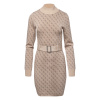 Dámske Šaty GUESS LISE 4G LS BELTED DRESS SWTR W4BK43Z37K0-F1FP – Bronzová