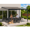 hliníková pergola LANITPLAST WALL 43 antracit + bronz PC