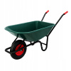 PREMUM fúrik 140l do 150 kg Pevný, priestranný, odolný PLAST TEMI GARDEN (PREMIUM Stavebný záhradný fúrik 140l - pevný, zelený, nafukovacie koleso)