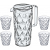 KOZIOL CRYSTAL 1,6 l džbán + 4 poháre 0,2 l Do vypredania zásob