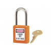 Bezpečnostný visiaci zámok - systém rovnakých uzáverov - oranžový