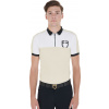 Equestro Tričko Polo Training Bicolor EQUESTRO, pánske, beige/white Veľkosť: L