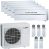 Klimatizácia Mitsubishi LN 5x multisplit (4x 2,5kW + 5kW) + vonk.j. 10,2kW (perleťovo biela)