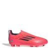 adidas F50 League Laceless Childrens Firm Ground Football Boots Pink/Black C10 (28)