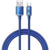 Baseus CAJY000403 Crystal Shine Series Dátový Kábel USB - USB-C 100W 1,2m Blue