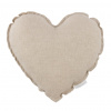 Cotton & Sweets Pure Nature dekoračný vankúš srdce zo 100% ľanu natural Velkosť: malý