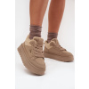 Dámska zateplená športová obuv na platforme SS274105 Beige - Big Star 37 béžová