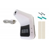 Teplomer bezkontaktný digitálny; alarm zvýšenej telesnej teploty; montáž na stenu alebo statív; napájanie micro USB / 3,7V; Li-ion dobíjateľná batéria