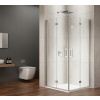 Obdĺžnikový sprchovací kút 90x70 LORO, rohový vstup, skladacie dvere