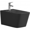 CERANO - Keramický závesný bidet Forte - čierna matná - 36x51 cm