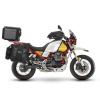 SHAD Kompletná sada sedlových brašní SHAD TERRA TR40 adventure a hliníkového kufra SHAD TERRA BLACK 37L vrátane montážnej sady SHAD MOTO GUZZI V 85 TT