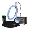 Masážna hula hoop HMS HHM15 so závažím a počítadlom + zoštíhľujúci pás PLUS SIZE modrá