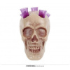 Dekorácia plastová lebka s panákmi - Halloween 20 cm