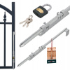 SET RYGIEL ZÁSUVKA BRÁNOVÁ 500 mm SKOBEL ZÁMOK NA DVERE BRÁNY S ZÁMKOM