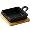MASTERPRO Pekáč liatinový s podstavcom COOK & SHARE 12,6x18,5x3,6 cm čierna