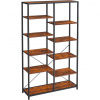 Boxxx NÁSTENNÁ KNIŽNICA, hnedá, čierna, oceľ, 100/170/30 cm - Kancelárske série - 002543000141
