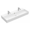 Villeroy & Boch Memento 2.0 Dvojumývadlo 120x47 cm,prepad,2 otv. pre bat,TitanCeram,Biela 4A22C401