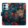 Flip pouzdro iSaprio - Xiaomi Redmi 15C - Flower Jaguar 02 s kapsičkami na karty (Flipové knížkové pouzdro, obal, kryt iSaprio s přihrádkami na karty a motivem)