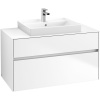 VILLEROY & BOCH Collaro závesná skrinka pod umývadlo na dosku (umývadlo v strede), 2 zásuvky, 1000 x 500 x 548 mm, White Matt, C01900MS