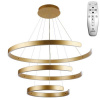 NEDES J4329/G Závesné LED svietidlo 220W, 3000K-6500K, 14500lm, IP20, diaľkový ovládač, stmiev., zlatá